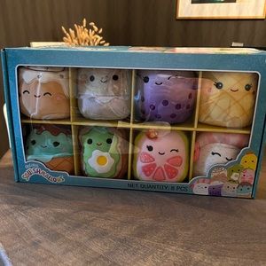 Squishmallows Rare Food  8 piece Set NIB